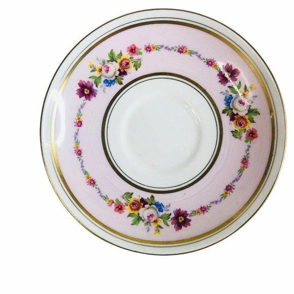 Colclough Tea Cup & Saucer Bone China Pink Flower Gold Trim Victorian England - Picture 11 of 12